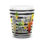 Cocktails Ceramic Shot Glass - 1.5 oz - White - Single (Personalized)