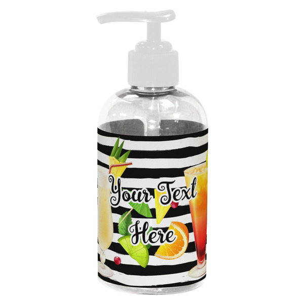 Custom Cocktails Plastic Soap / Lotion Dispenser (8 oz - Small - White) (Personalized)