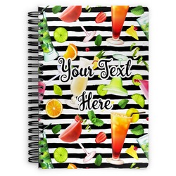 Cocktails Spiral Notebook - 7x10 w/ Name or Text