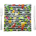 Cocktails Glass Square Lunch / Dinner Plate 9.5" (Personalized)