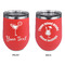 Cocktails Stainless Wine Tumblers - Coral - Double Sided - Approval