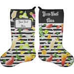 Cocktails Holiday Stocking - Double-Sided - Neoprene (Personalized)