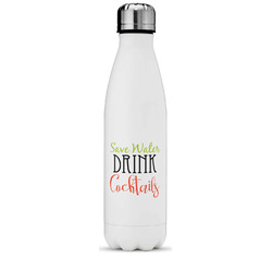 Cocktails Water Bottle - 17 oz. - Stainless Steel - Full Color Printing