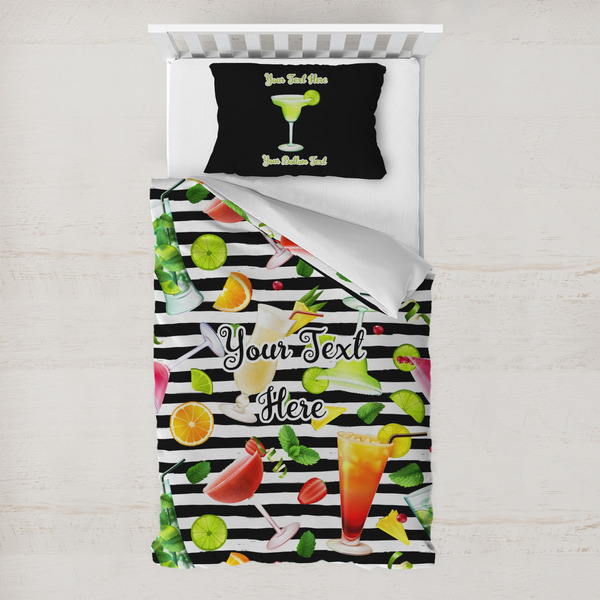 Custom Cocktails Toddler Bedding Set - With Pillowcase (Personalized)