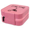 Cocktails Travel Jewelry Boxes - Leather - Pink - View from Rear