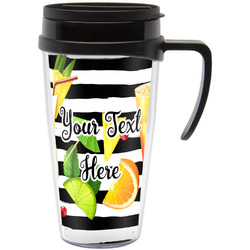 Cocktails Acrylic Travel Mug with Handle (Personalized)