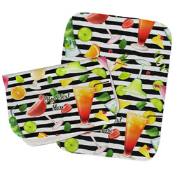 Cocktails Burp Cloths - Fleece - Set of 2 w/ Name or Text