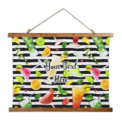 Cocktails Wall Hanging Tapestry - Wide (Personalized)