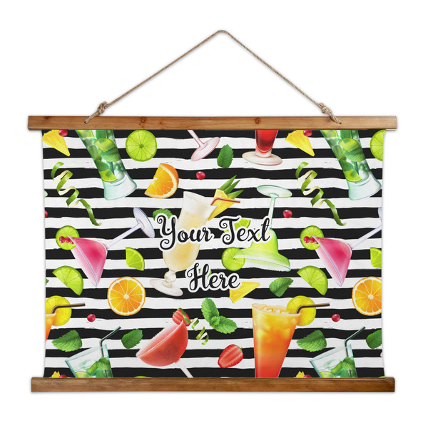 Custom Cocktails Wall Hanging Tapestry - Wide (Personalized)