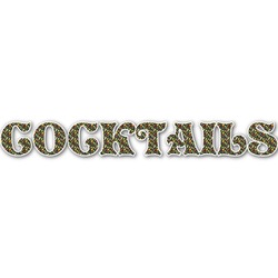 Cocktails Name/Text Decal - Small (Personalized)