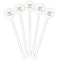 Cocktails White Plastic 5.5" Stir Stick - Fan View