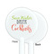 Cocktails White Plastic 5.5" Stir Stick - Single Sided - Round - Front & Back