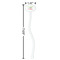 Cocktails White Plastic 7" Stir Stick - Oval - Dimensions