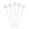 Cocktails White Plastic 7" Stir Stick - Round - Fan View