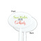 Cocktails White Plastic 7" Stir Stick - Single Sided - Oval - Front & Back