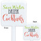 Cocktails White Plastic Stir Stick - Double Sided - Approval