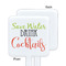 Cocktails White Plastic Stir Stick - Single Sided - Square - Approval