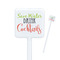 Cocktails White Plastic Stir Stick - Square - Closeup