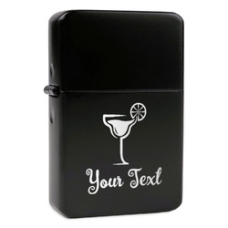 Cocktails Windproof Lighter - Black - Single Sided (Personalized)