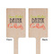 Cocktails Wooden 6.25" Stir Stick - Rectangular - Double Sided - Front & Back