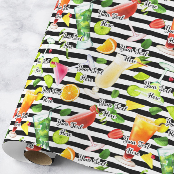 Custom Cocktails Wrapping Paper Roll - Large - Matte (Personalized)