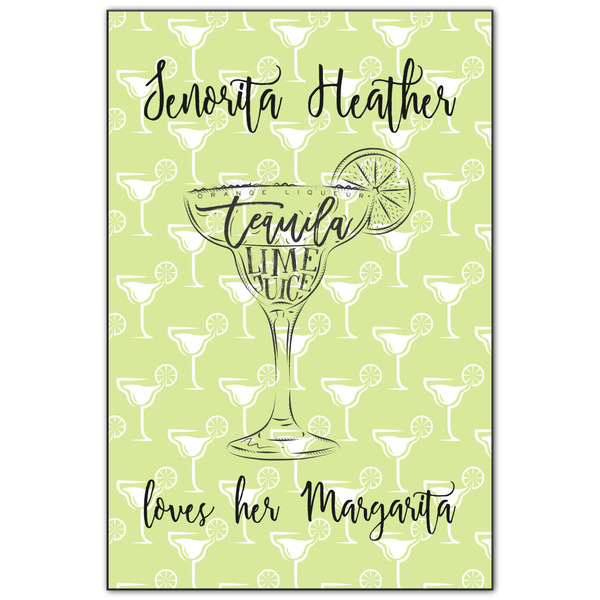 Custom Margarita Lover Wood Print - 20x30 (Personalized)