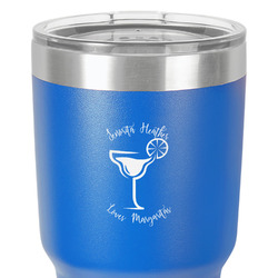 Margarita Lover 30 oz Stainless Steel Tumbler - Royal Blue - Single-Sided (Personalized)