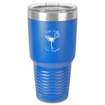 Margarita Lover 30 oz Stainless Steel Tumbler - Royal Blue - Single-Sided (Personalized)
