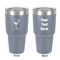 Margarita Lover 30 oz Stainless Steel Ringneck Tumbler - Grey - Double Sided - Front & Back