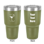 Margarita Lover 30 oz Stainless Steel Tumbler - Olive - Double-Sided (Personalized)