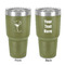 Margarita Lover 30 oz Stainless Steel Ringneck Tumbler - Olive - Double Sided - Front & Back