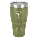 Margarita Lover 30 oz Stainless Steel Tumbler - Olive - Single-Sided (Personalized)