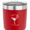 Margarita Lover 30 oz Stainless Steel Ringneck Tumbler - Red - CLOSE UP