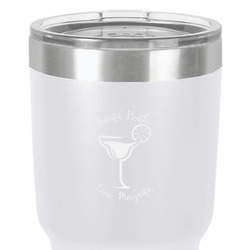 Margarita Lover 30 oz Stainless Steel Tumbler - White - Single-Sided (Personalized)