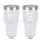 Margarita Lover 30 oz Stainless Steel Ringneck Tumbler - White - Double Sided - Front & Back