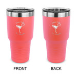 Margarita Lover 30 oz Stainless Steel Tumbler - Coral - Double Sided (Personalized)