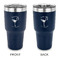 Margarita Lover 30 oz Stainless Steel Ringneck Tumblers - Navy - Double Sided - APPROVAL