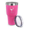 Margarita Lover 30 oz Stainless Steel Ringneck Tumblers - Pink - LID OFF