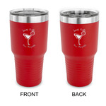 Margarita Lover 30 oz Stainless Steel Tumbler - Red - Double Sided (Personalized)