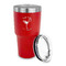 Margarita Lover 30 oz Stainless Steel Ringneck Tumblers - Red - LID OFF