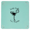 Margarita Lover 9" x 9" Teal Leatherette Snap Up Tray - APPROVAL