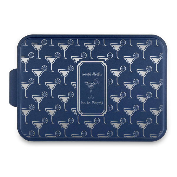 Custom Margarita Lover Aluminum Baking Pan with Navy Lid (Personalized)