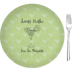 Margarita Lover 8" Glass Appetizer / Dessert Plates - Single or Set (Personalized)