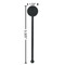 Margarita Lover Black Plastic 5.5" Stir Stick - Round - Dimensions