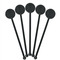 Margarita Lover Black Plastic 5.5" Stir Stick - Round - Fan View