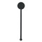 Margarita Lover Black Plastic 5.5" Stir Stick - Round - Single Stick