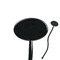 Margarita Lover Black Plastic 7" Stir Stick - Oval - Closeup