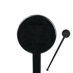 Margarita Lover 7" Round Plastic Stir Sticks - Black - Single Sided (Personalized)