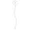 Margarita Lover Clear Plastic 7" Stir Stick - Oval - Single Stick