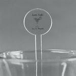 Margarita Lover 7" Round Plastic Stir Sticks - Clear (Personalized)